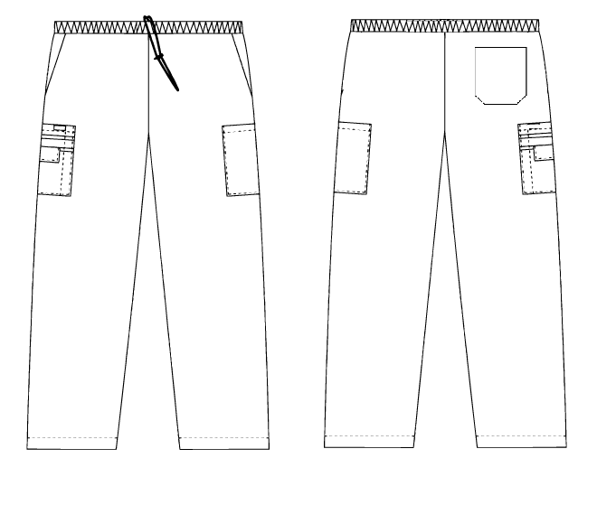 307P | Unisex Drawstring/Elastic 5 Pocket Pants (XXS-XL)